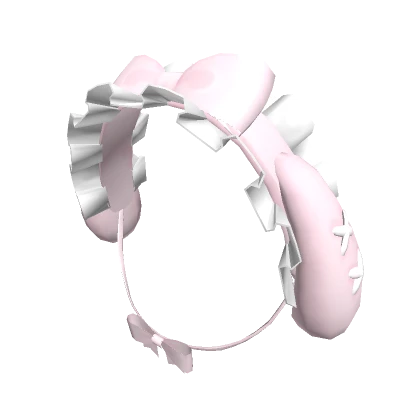 ♡ : pink bunny frill headband