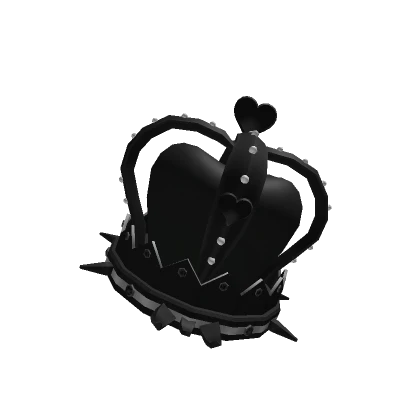 Black Floating Spiky Heart Crown