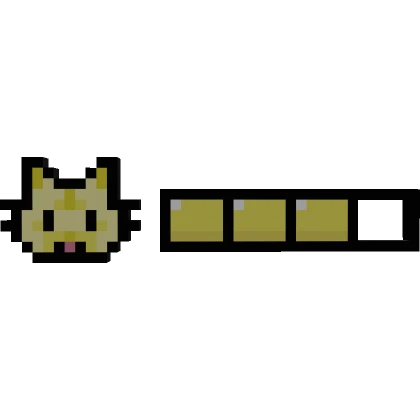 Yellow Cat 8-Bit Health Bar