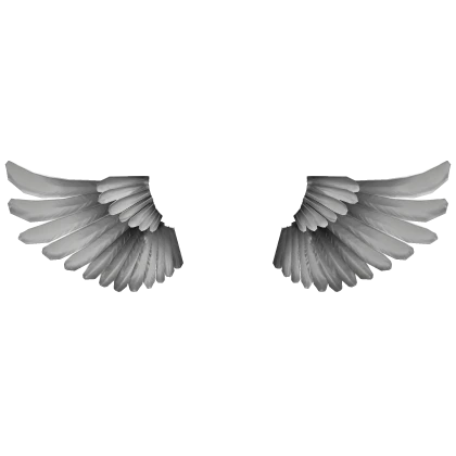 Silver Sparkling Angel Wings Feather [ADDON]