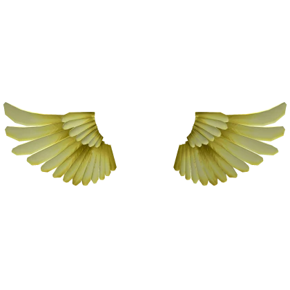 Gold Sparkling Angel Wings Feather [ADDON]