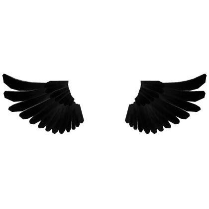 Black Sparkling Angel Wings Feather [ADDON]