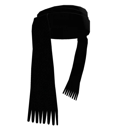 cozy winter black wool scarf