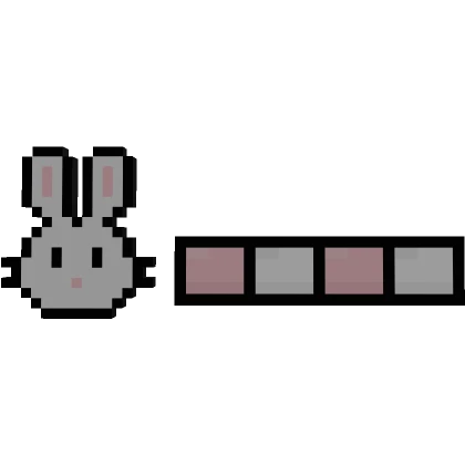 Pink Bunny 8-Bit Health Bar