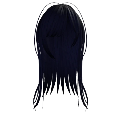 ♡ : dark blue wispy horror protagonist hair