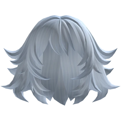 Light Blue Layered Messy Anime Wavy Hair
