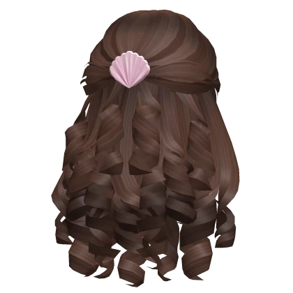 Brown Curly Seashell Hair