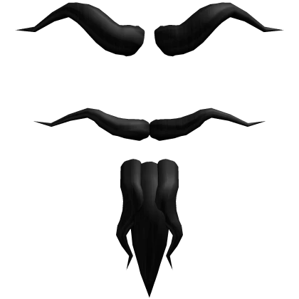 Long Black Beard and Eyebrows