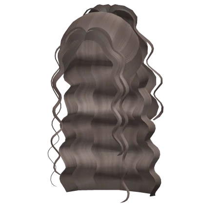 Curly Half Up Half Down Waves Ponytail Milky Hair 