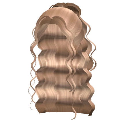 Curly Half Up Half Down Wave Ponytail Blonde Hair 