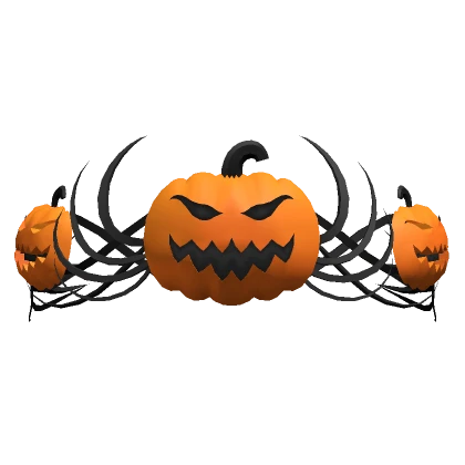 Halloween Pumpkin Crown (Black & Orange v.2)