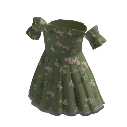 Green Mini Babydoll Dress