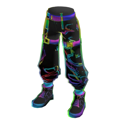 Colorful Glitch Trousers