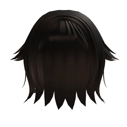 short spikey hair in dark brown