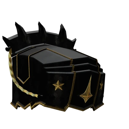 Regular Right Black and Gold Doomspike Pauldron