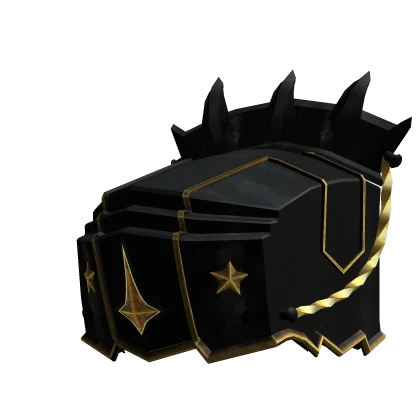 Regular Left Black and Gold Doomspike Pauldron