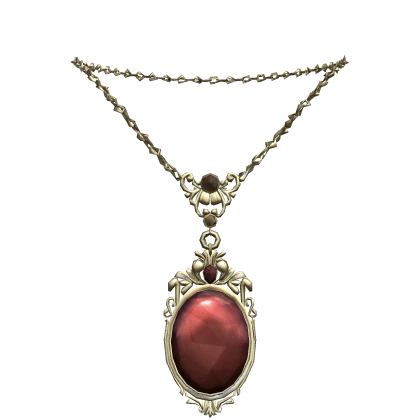 Gold Ruby Necklace Y2K (3.0)