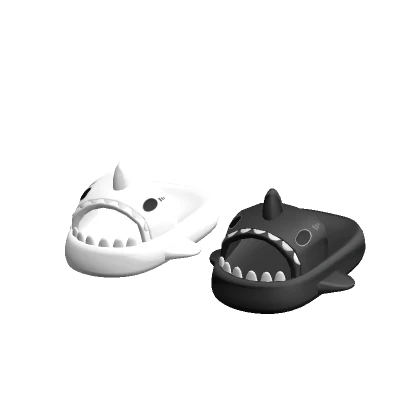 black & white shark slides