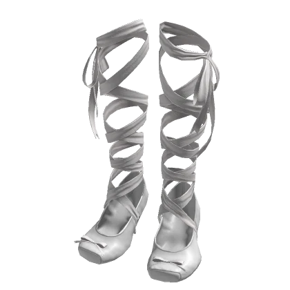 BB White Ballet Slipper Heels
