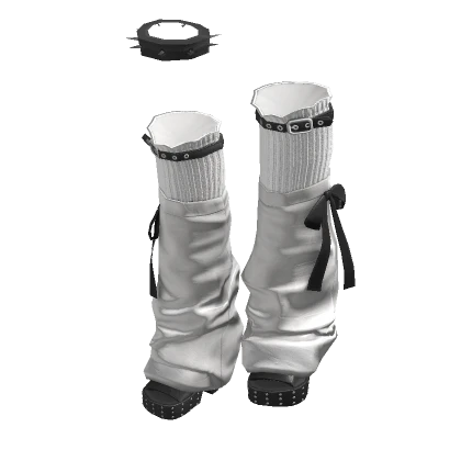 BB KPOP aespa White Platform Warmer Boots