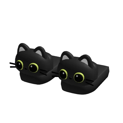 Black Cat Slippers