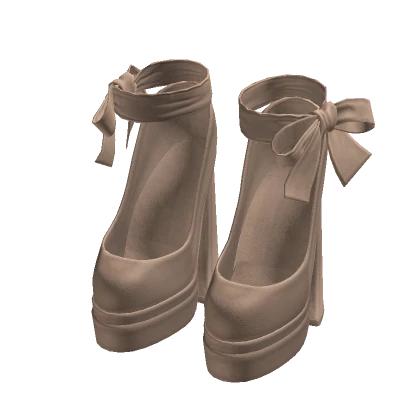 Sweet n sugar chunky coquette heels brown it girl