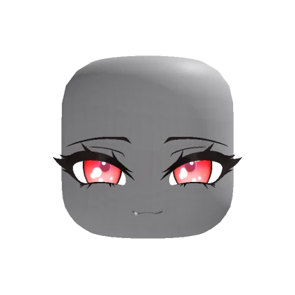 Chibi Cute Snaggle Tooth Cat Face -  Red