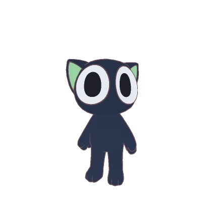 Mini Black Cat 2D [Recolorable]