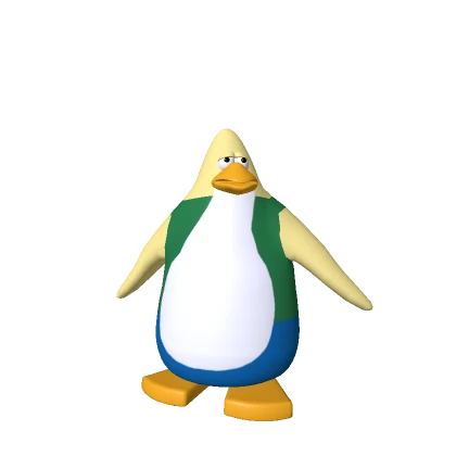 Comical Penguin Colorless