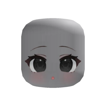 Surprised Cute Chibi Gacha Face (Black)