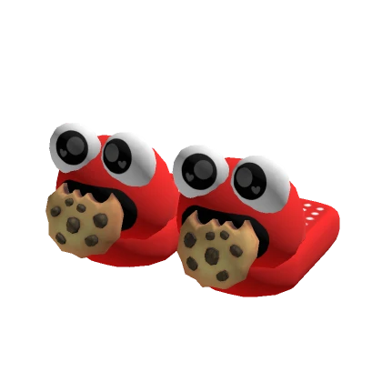 ♡ cookie muncher slippers red