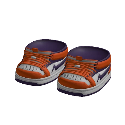 90s High-top Sneakers Orange Purple