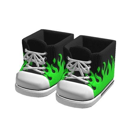 Green Fire Canvas Shoes