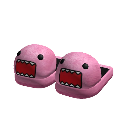 Pink Domo Beast Bear Scene / Emo Slippers