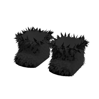 Fluffy Y2K Gyaru Black Fur Boots