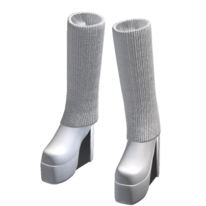 White Leg Warmers Heels