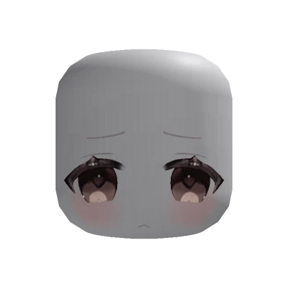 🍀Animated Kawaii Sad Face (Brown)