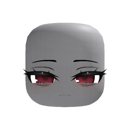 Animated Cute Chibi Tired Sleepy Face - Red