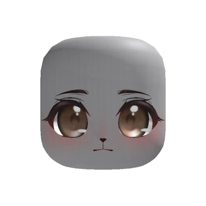 Cute Chibi Sheep Lamb Face - Brown