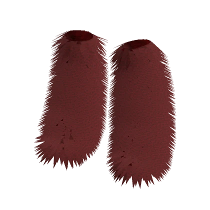 burgundy chunky fur boots