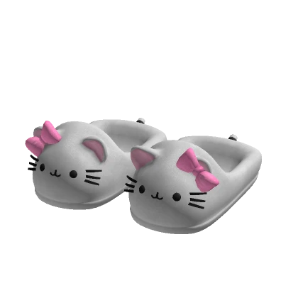 ♡ Cute White Cat Slippers