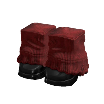 burgundy red doll platform y2k shoes + leg warmers