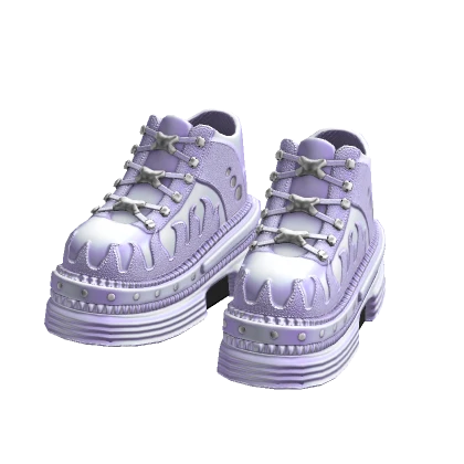 Purple Punk Retro Platform Shoes