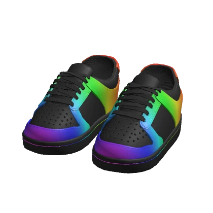 Rainbow Black Sneakers