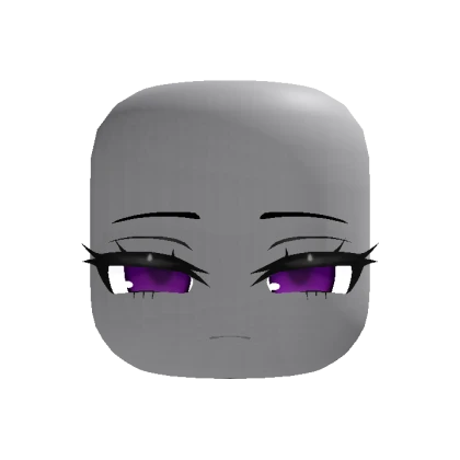 Animated Cute Chibi Tired Sleepy Face - Purple
