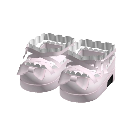 ꒰: ruffled platform ribbon shoes