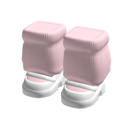 White Doll Platform Shoes w/ Pink Leg Warmer Socks