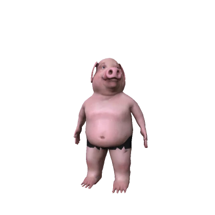 Standing Cute Pig 🐷 Funny Meme Troll Animal