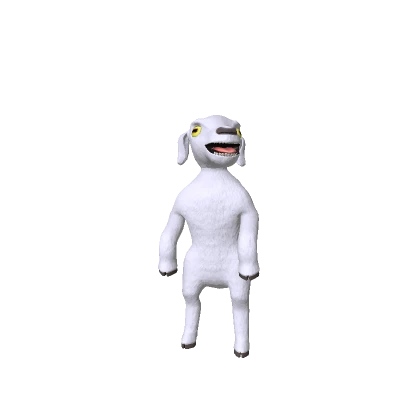 Recolorable Tiny Screaming Goat