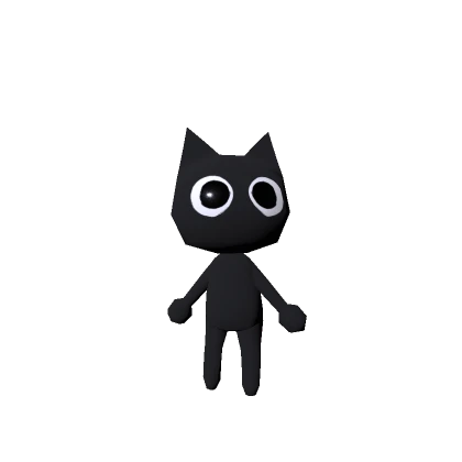 Mini Black Cat [Eyes Recolorable]